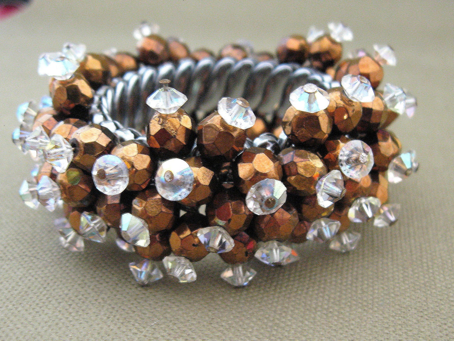 Bronze Crystal Expansion Bracelet Hot Cha Cha Style