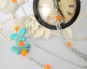 MothersDaySale For the Love of Tangerines                     (Turquoise and South American Topaz)