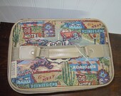 Vintage Train Case/Carry On Bag - Route 66 /Pioneer Express