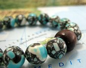 Maha Shanti Mala Bracelet with Large Turquoise Gemstones