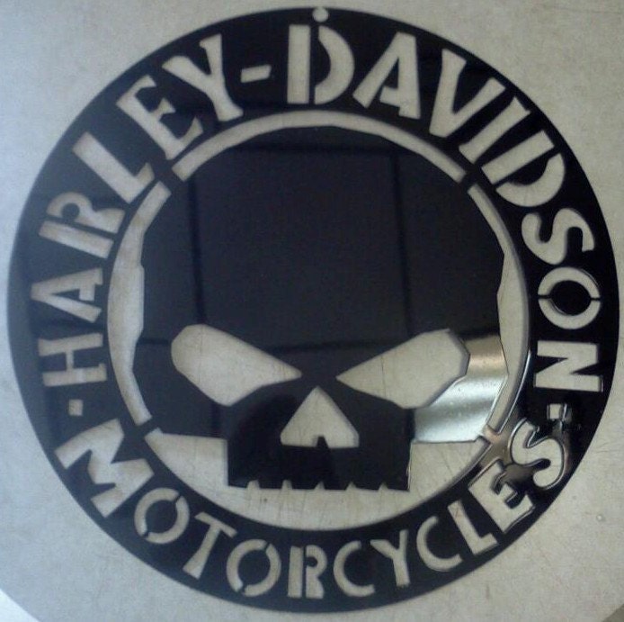 Steel Harley Davidson Silhouette Wall Art