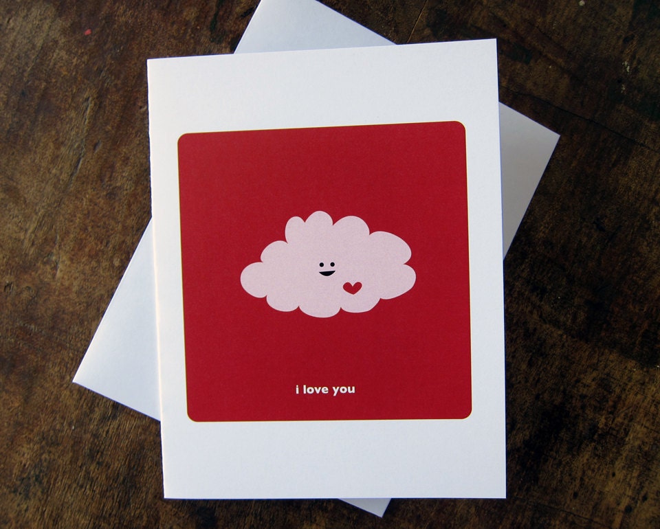 I Love You Cloud note card