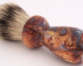 Copper and Silver Swirl Acrylic 24mm Silvertip Badger Shaving Brush (Handmade in USA)