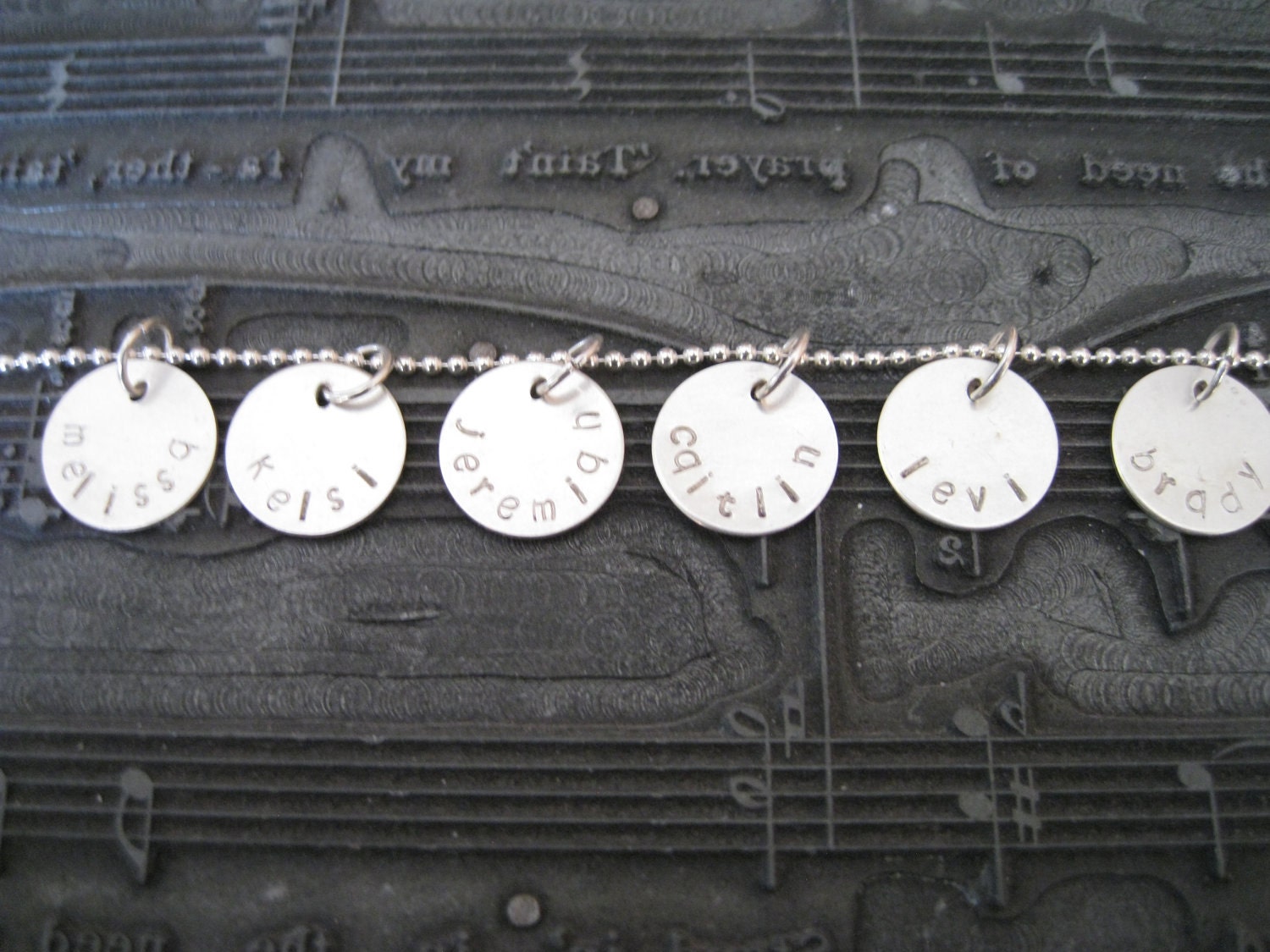 Personalized Sterling Silver Handstamped Charms