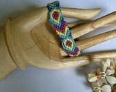 Neon tribal bracelet. Handmade Friendship bracelet.