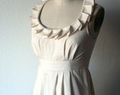 RESERVED for MANDI custom made-to-order Ivory Cotton Dress, ship end of August
