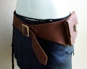 Russet Leather Pouch Belt