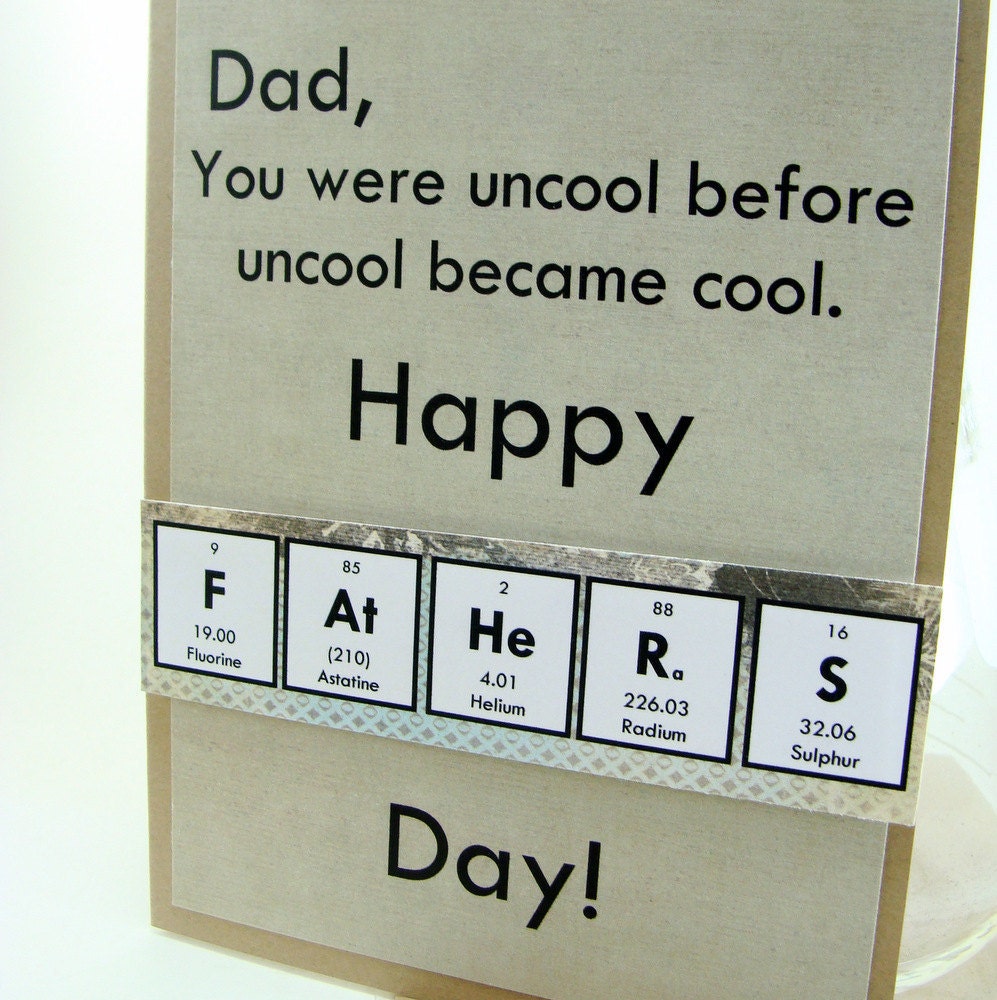 Father's Day Chemistry Card - Big Ole Geek Light Gray