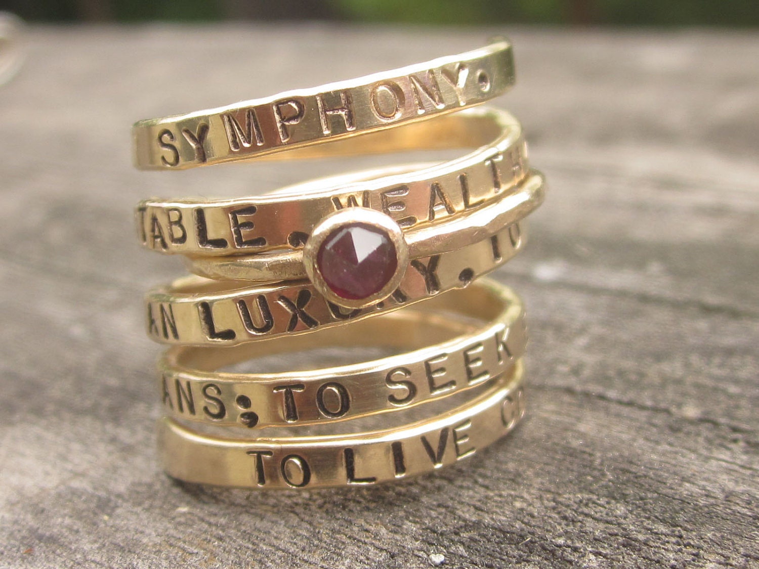Golden Signature Wrap Around Ring by donnaodesigns
