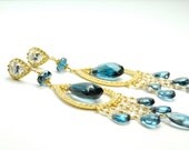 London Blue Bridal Statement Earrings on Etsy