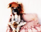 Loopy OOAK Art Doll Dog Doll Madame Beatrice Boxer RESERVED for A