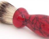 Red Jasper Tru-Stone 24mm Silvertip Badger Shaving Brush Handle (Handmade in USA)