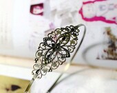 Manual Restore Ancient  ways Copper Flower / A Feather -- Hair Hoop--01