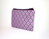 Small Zipper Pouch - Lattice in Lilac and Purple