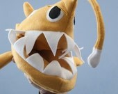 Small Angler Fish Plush - Mustard Yellow