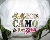 Camo is for Girls Bloomers Diaper Cover Baby Infant Toddler