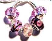 30% CEARANCe SALe and FREe SHIPPING european bead set purple charms PBS670