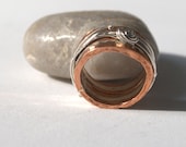 Copper Ring Silver and Copper Ring Handmade Band by Urban Jule - UrbanJule