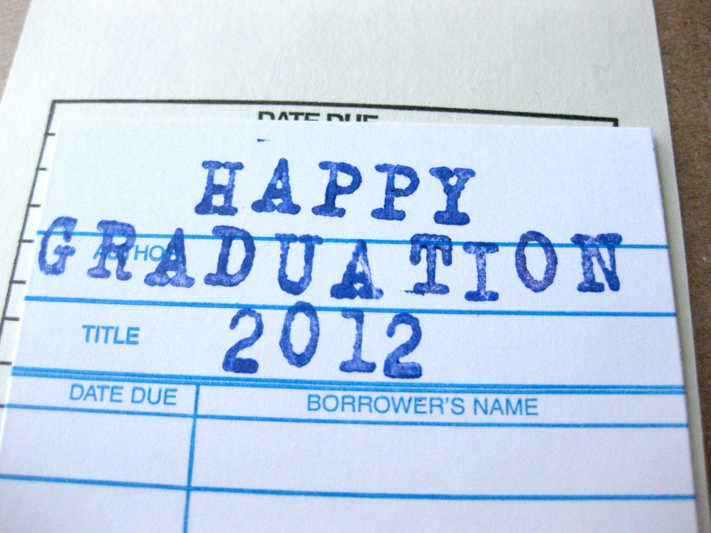 Graduation Card 2012 // Personalized Custom Message Library Card