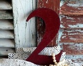 Vintage Metal Sign Number Two by avintageobsession on etsy