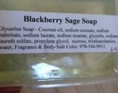 1 Bar of Blackberry Sage & 1 Bar Apple Cinnamon Glycerine Soap 6 OZ.