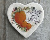 Fall Salt Dough Thanksgiving Heart Decoration / Fall Decor