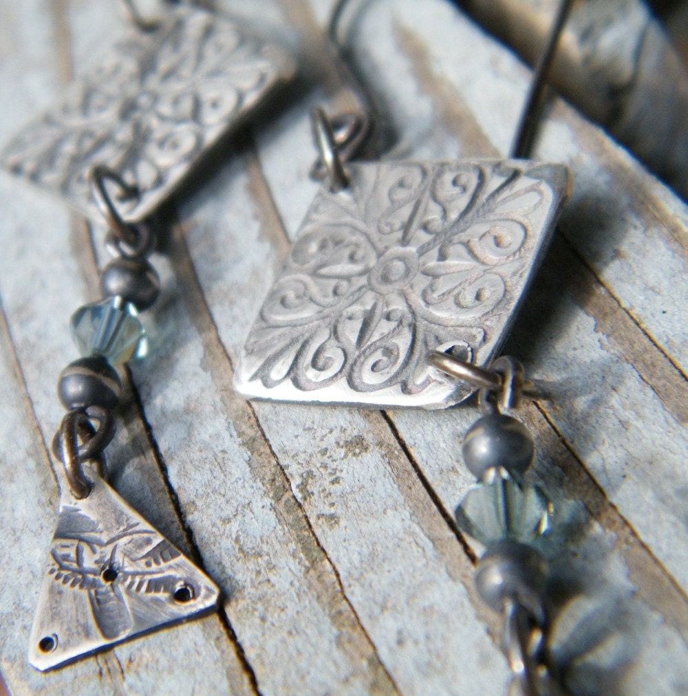 Pure Silver Icy Lace Earrings