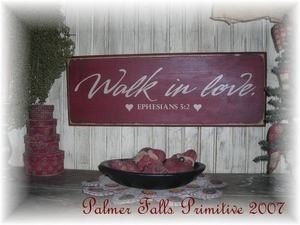 Painted Wood Handmade Valentines Inspirational Walk In Love Ephesians 5 2 Wood Sign Wall Decor