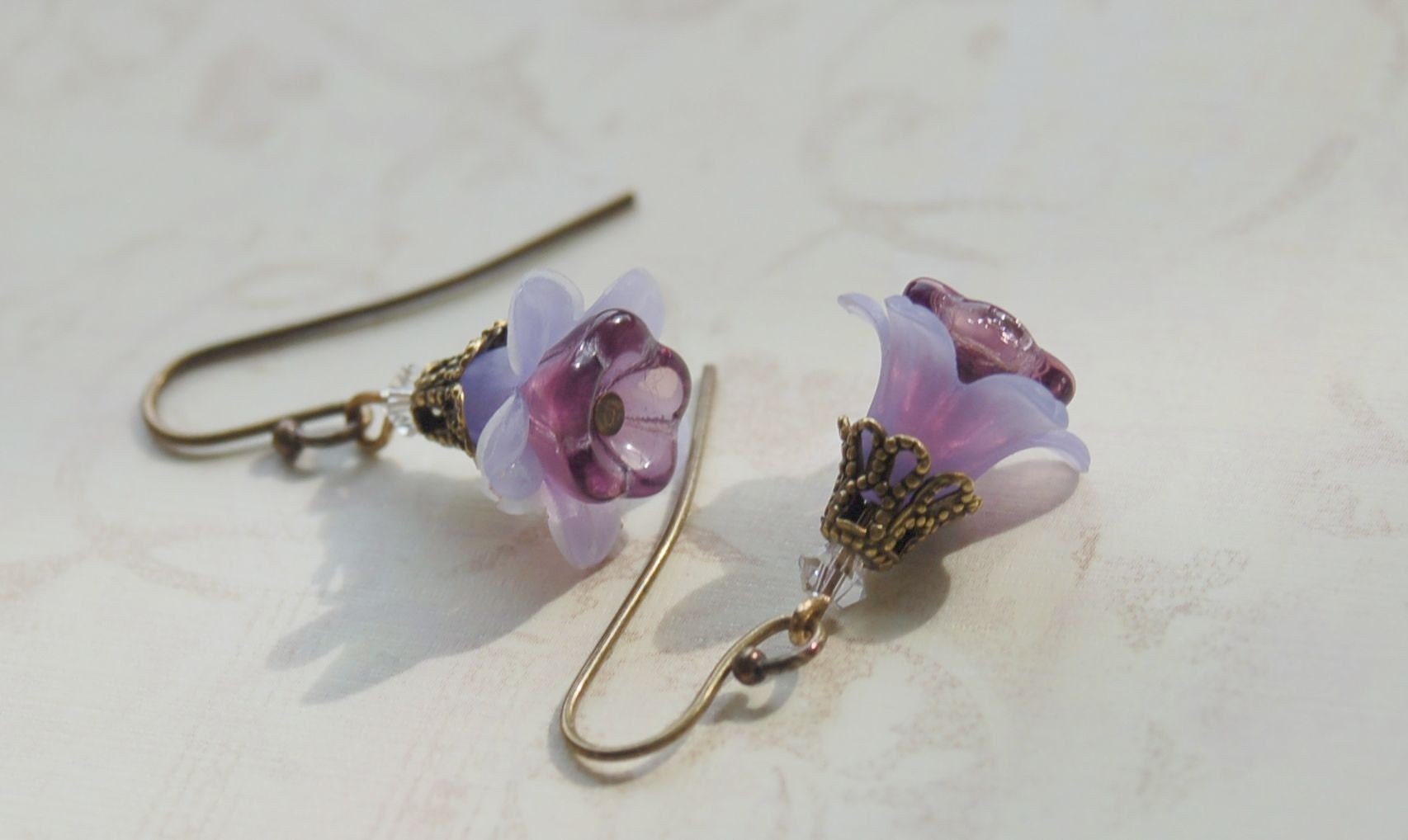 Blossom Earrings - Purple
