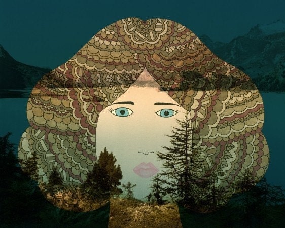 Earth Mother - 8x10 - Collage Art Print