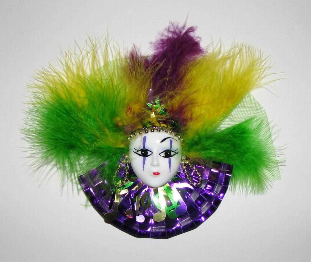 Mardi Gras Mask Pin Purple - One of a Kind Creation