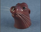 Playful Pup - California Sea Lion sculpture, cat whiskers, whimsical
