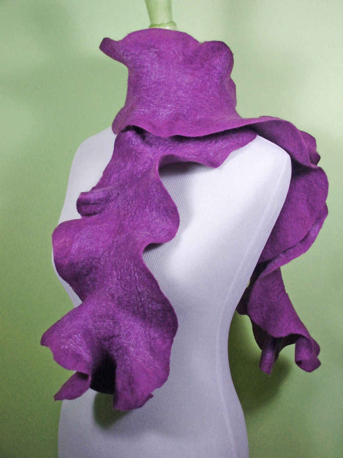 Flamenco Felted Scarf - Purple Phlox