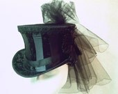 CUSTOM MADE Jezebel Top Hat Black on Black