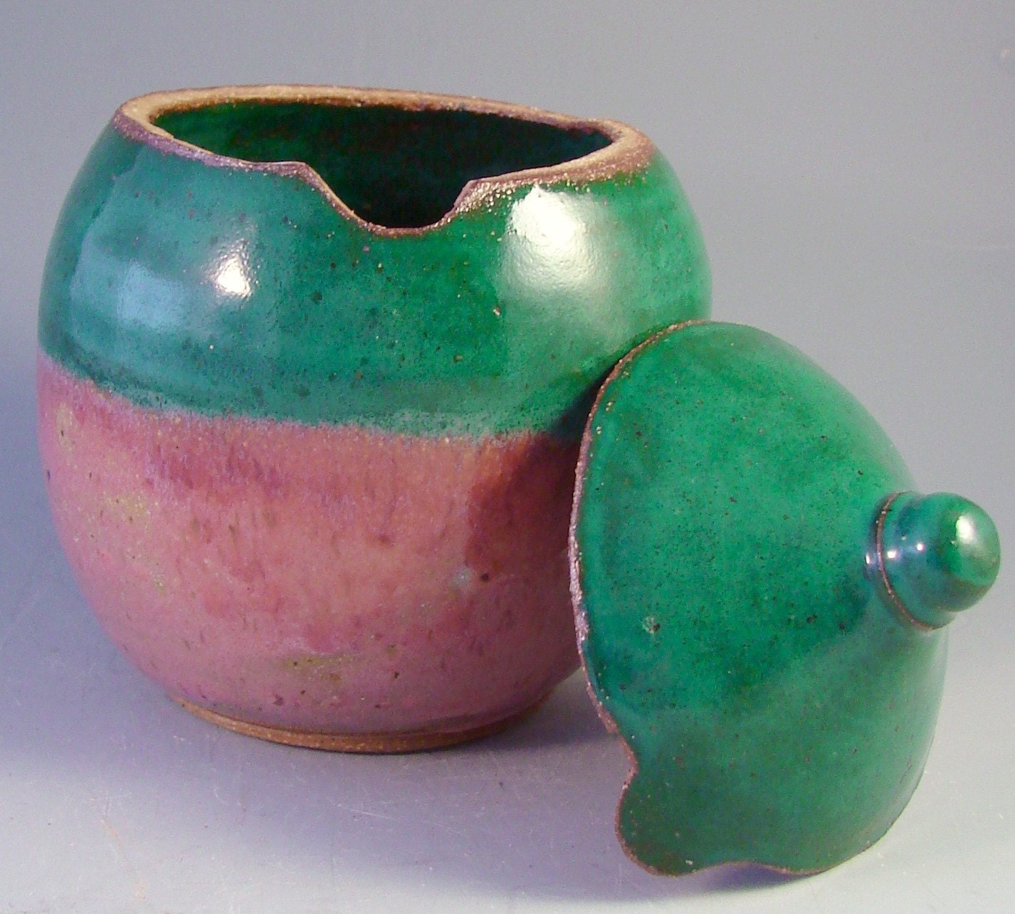 Jewelry Trinket Box / Hand Made Wheel Thrown Stoneware Pottery