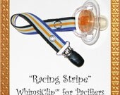 RACING STRIPE WhimsiClip for Pacifiers (and toys/teethers/sippy cups)
