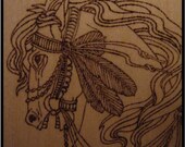 Native Dancer Hand Burned Art