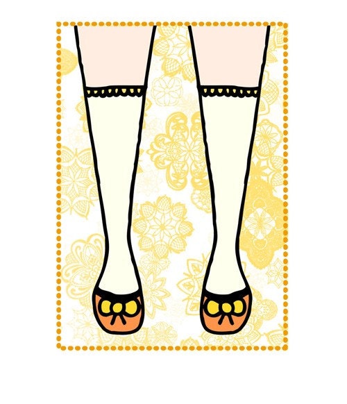 Little Shoes Greeting Card - Tangerine Dream