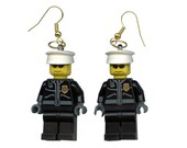 Policeman Lego earrings