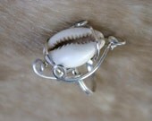 Royal Cowrie Shell Ring Size 7