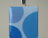 ModJess---Scrabble Tile Pendant---Modern Blues