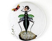 bug lady collage pocket mirror - I Feel Pretty