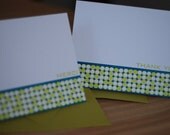 Set of 2 thank you note cards