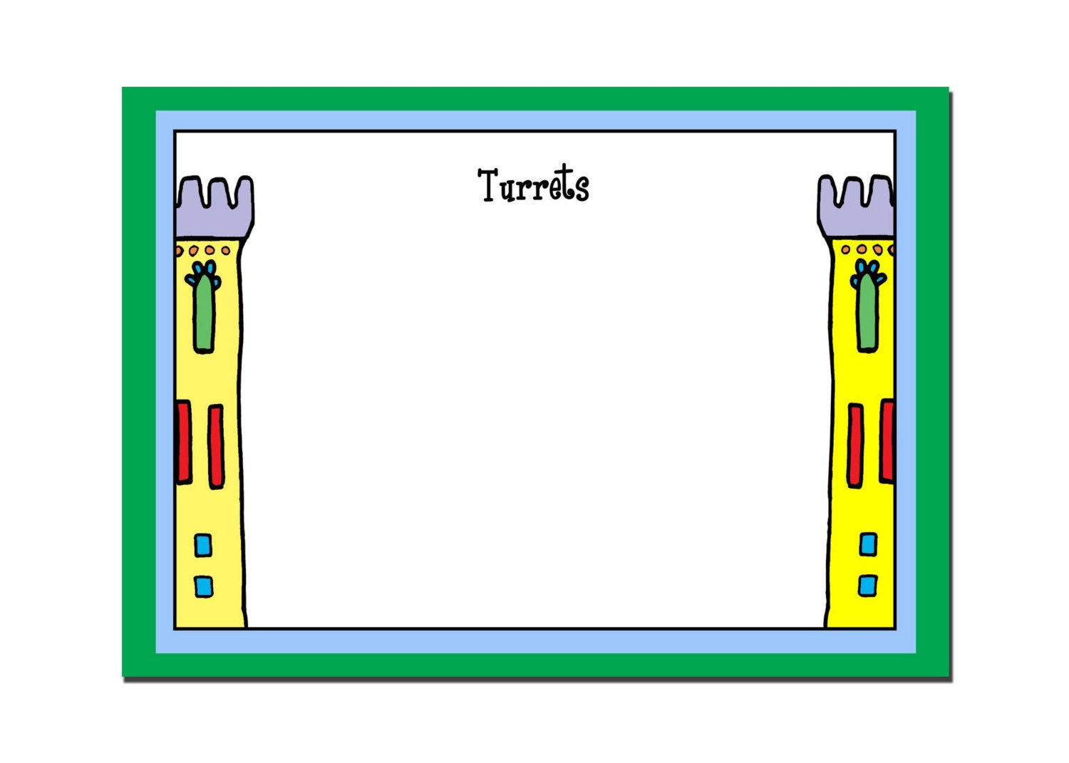 Castle Turrets - Set of 10 Note Cards