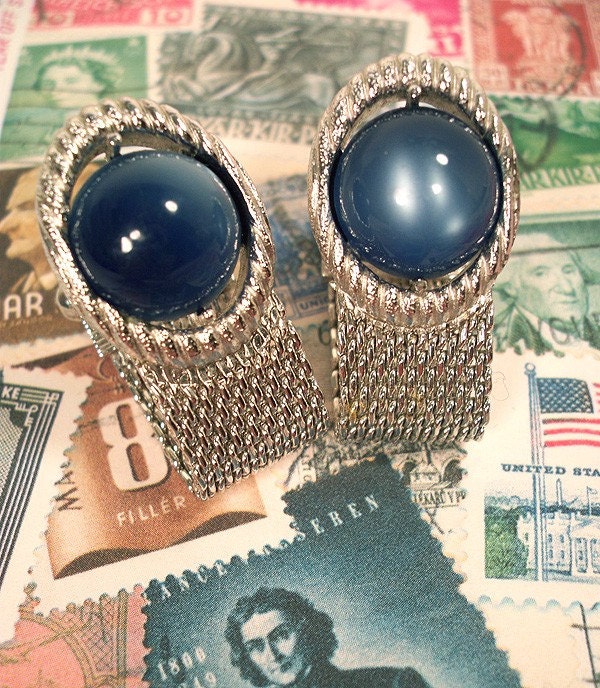 Sharp Dressed Man - Vintage Swank - Mesh-Wrapped Mens Cuff Links