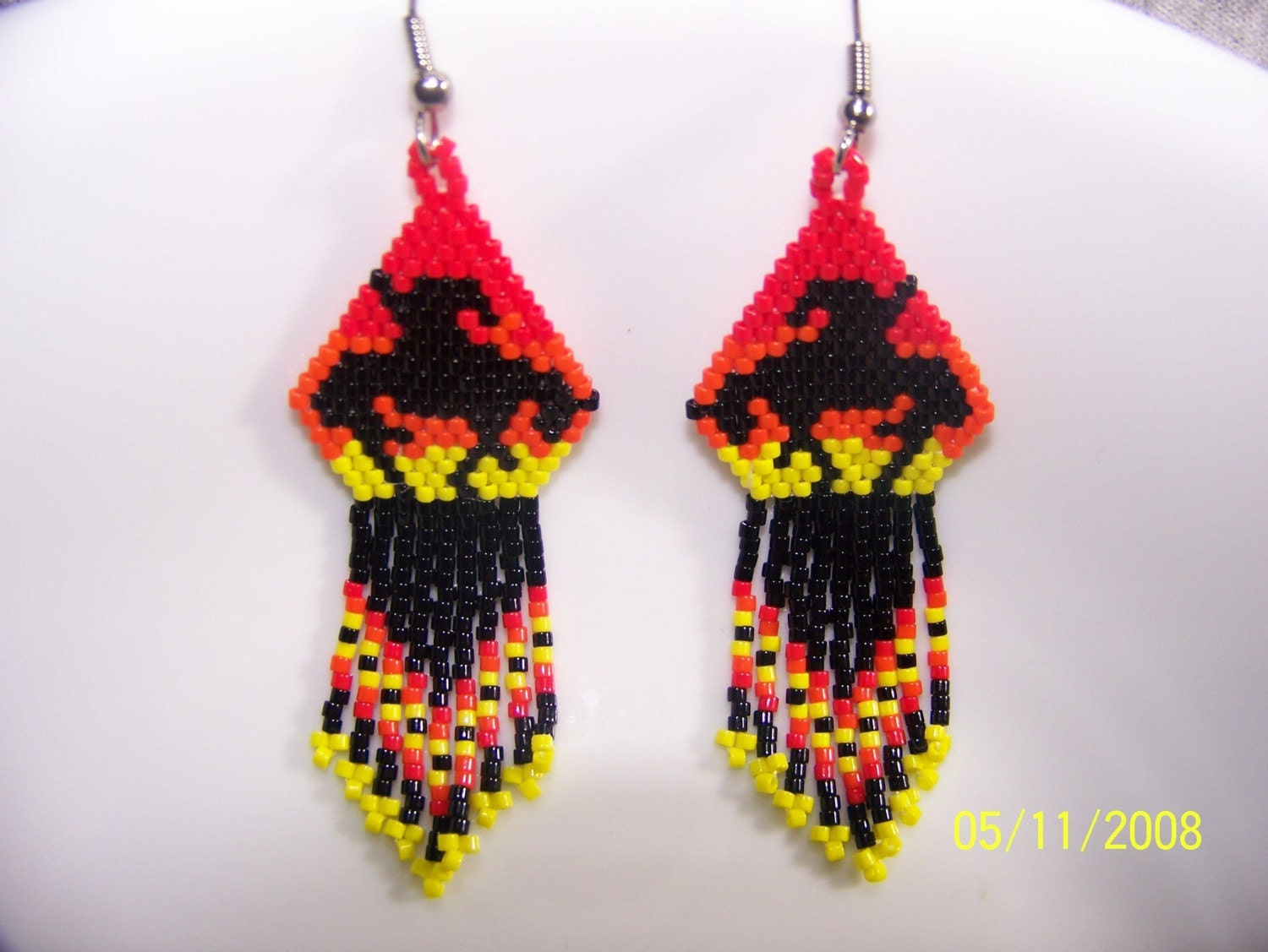 End of the trail Beaded Earrings