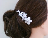 Bridal Floral Rhinestone Hair Comb 