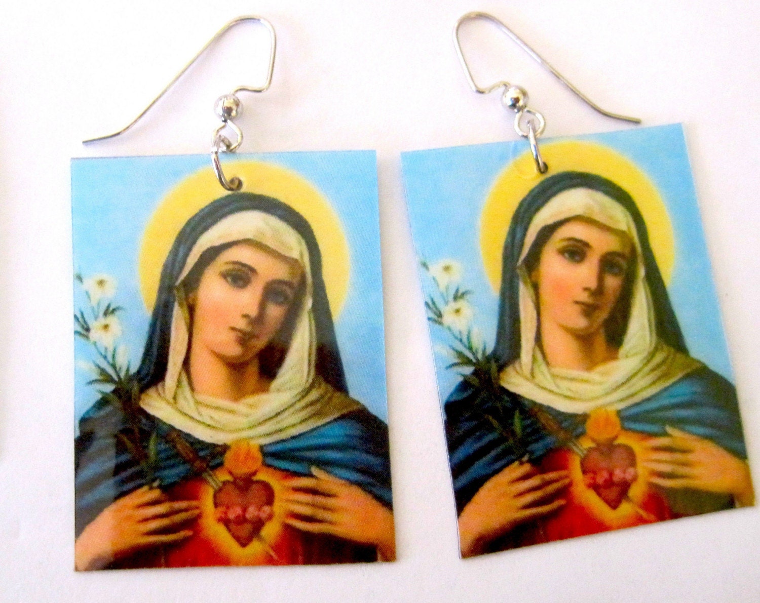 Christian Mary Spanish Earrings Photo Jewelry