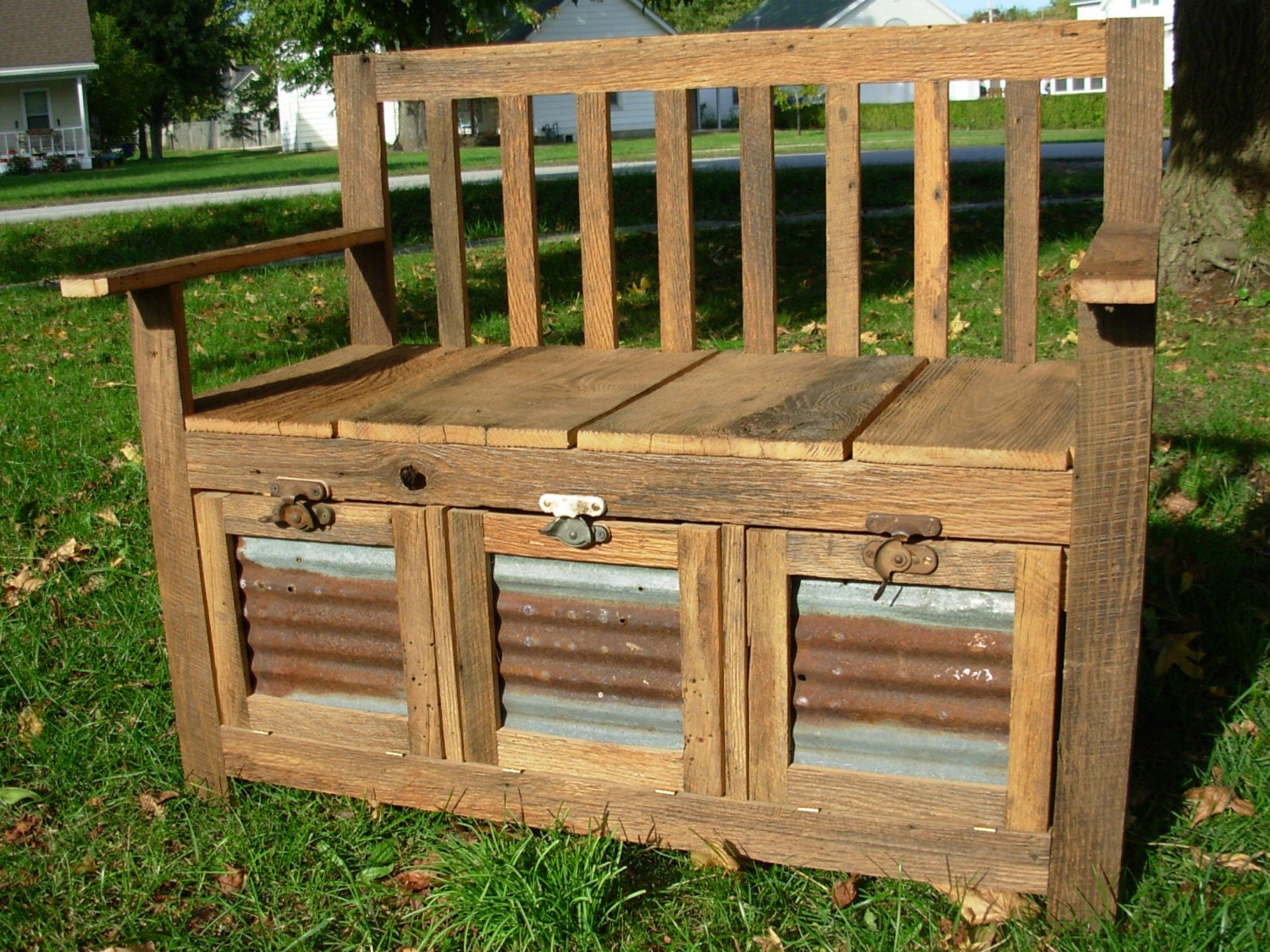 YOUR Made to Order Reclaimed and Recycled Barn Wood Storage Bench