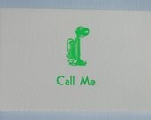 Letterpress Call me card